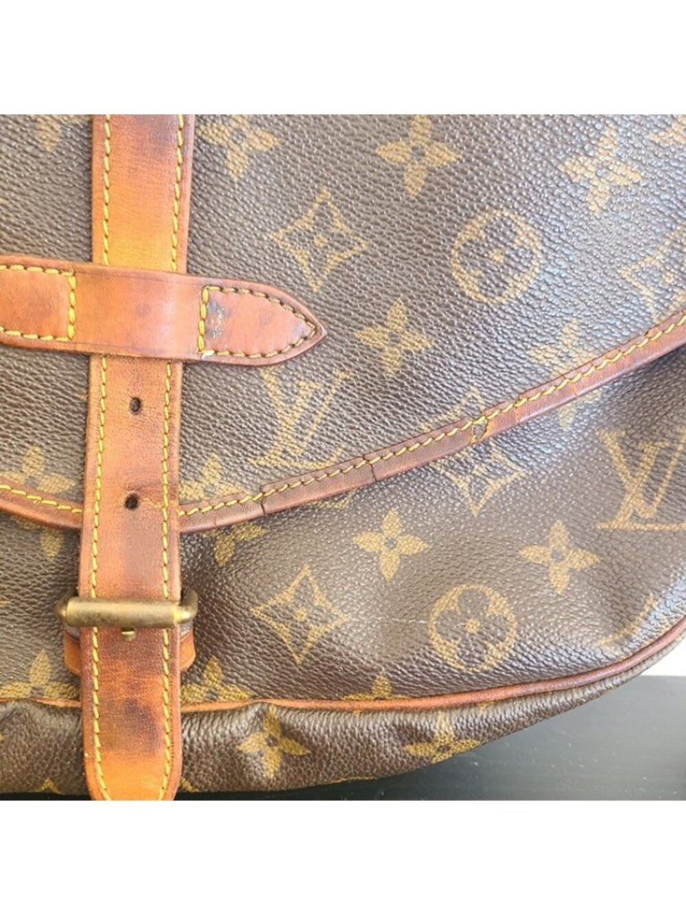 Louis Vuitton Saumur Shoulder Bag Brown Monogram Messenger Purse Authentic - Picture 8 of 12